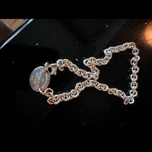 Tiffany sterling silver 15 in choker necklace